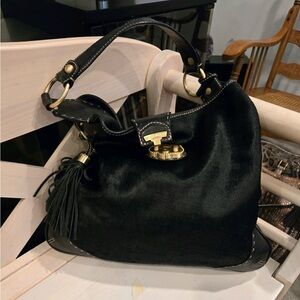 Black slouch shoulder bag